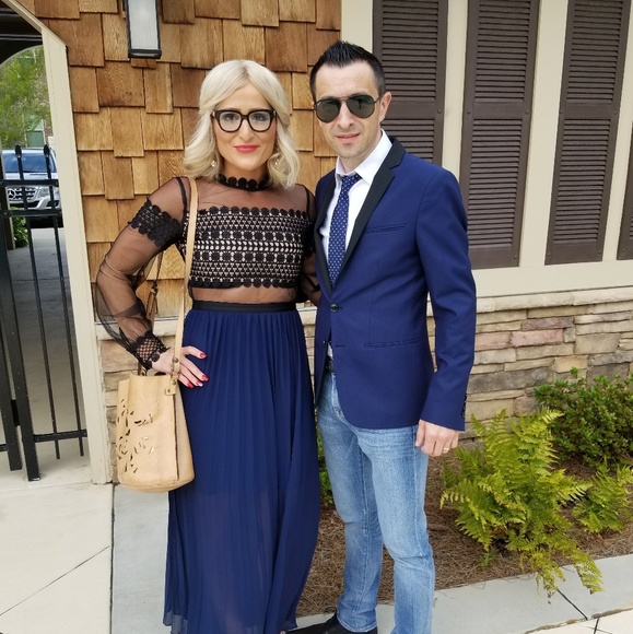 MESH AND LACE MAXI DRESSENDLESS ROSE - Picture 4 of 5